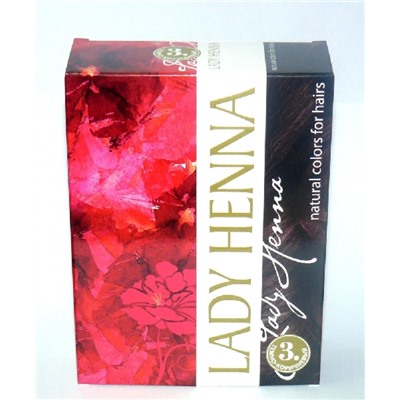 Краска для волос на основе хны Lady Henna Тёмно-Коричневый