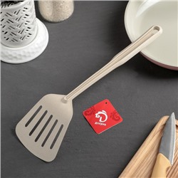 Лопатка с прорезями Доляна «Беж», 30 см, бежевая