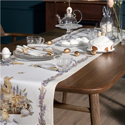 ДОРОЖКА "ЛАВАНДОВАЯ ВЕСНА" 45Х215СМ, 100% ХЛОПОК, ТВИЛ