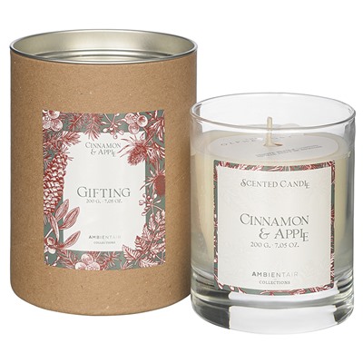 Свеча ароматическая Gifting, Cinnamon&Apple (новая), 40 ч