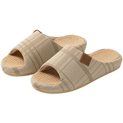 Antibacterial slippers, non-slip deodorized universal footwear indoor, absorbs sweat and smell, cotton and linen