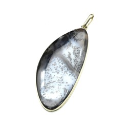 Кулон агат моховой "Грация" 26*58мм.