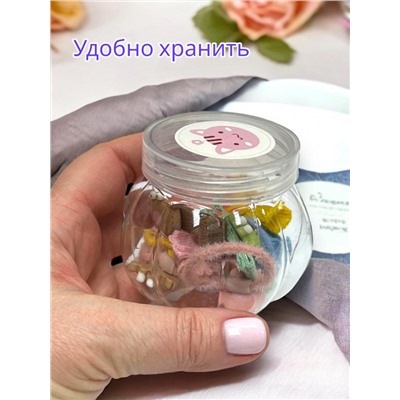 Набор детских аксессуаров для волос премиум 12 предметов (6 резинок, 6 зажимов)