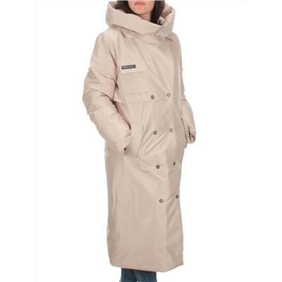 EAC327 LT.BEIGE Пальто зимнее женское (200 гр. холлофайбера)