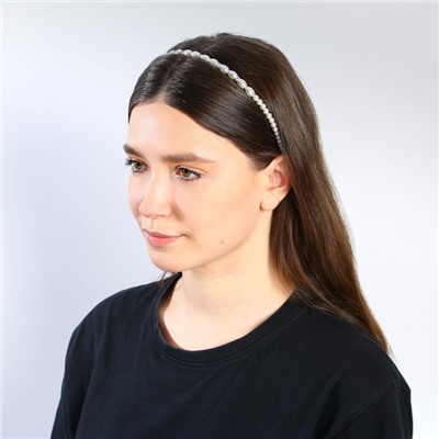 Ободок для волос «Красота в каждой детали» жемчужный