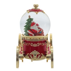 GAEM Фигурка декор "Дед Мороз" в стекл шаре (муз, подсвет, вьюга, 3xAAA н/п), D10 см, L22 W11 H19 см