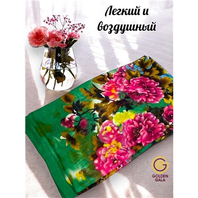 Шарф шифоновый с цветочным принтом Арт 0981/7