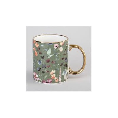 КРУЖКА LEFARD 340МЛ ХАККИ ЦВЕТЫ   МАЛ УП=12ШТ