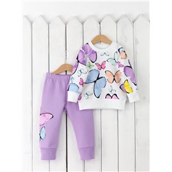 Комплект для девочки Baby Boom КД253/2-Ф-М Бабочки на белом, сирень