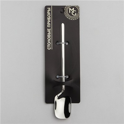 Ложка чайная Magistro Wave, длина 13.5 см, нержавеющая сталь, серебристая