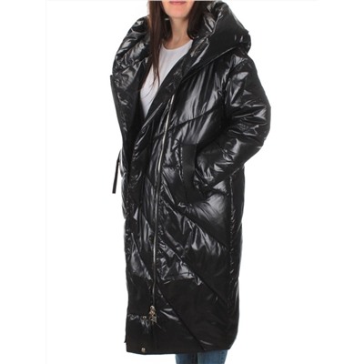 22-185 BLACK Пальто зимнее женское (200 гр. холлофайбер)