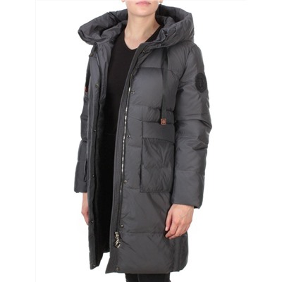 8966 DARK GRAY  Пальто зимнее женское CLOUD LAG CAT (200 гр. холлофайбер)