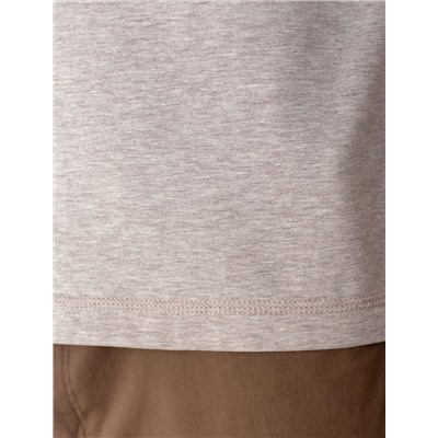 Футболка полуприлегающего кроя с принтом из премиального хлопка