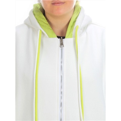 2561 WHITE/YELLOW Худи женское (50 гр. синтепон)