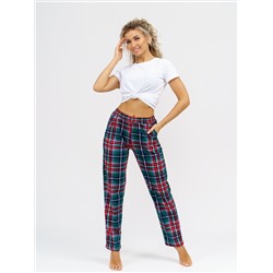614 Брюки Клетка зелёный Свт