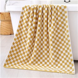 Bath towel, soft gauze chess, increased thickness, with your logo imprint, Birthday gift