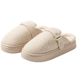 Demi-season slippers platform, keep warm non-slip winter footwear indoor
