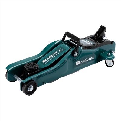 Домкрат гидравлический подкатной, 2 т, 85-330 мм, низкий подхват, в пласт. кейсе Сибртех