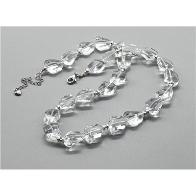 Бусы из горного хрусталя Льдинки 12*15мм, 45см