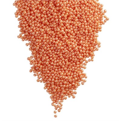 Кондитерская посыпка в цветной кондитерской глазури жемчуг персик 2 мм (МИКС 133) 50 гр/ФСД