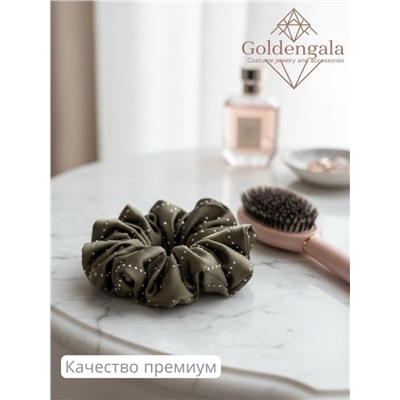 Резинка для волос объемная шелковая со стразами Арт:Р2/001