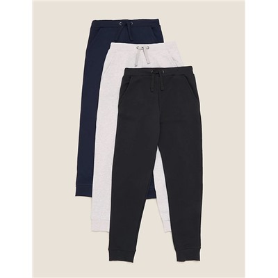 3pk Cotton Joggers (6-16 Yrs)