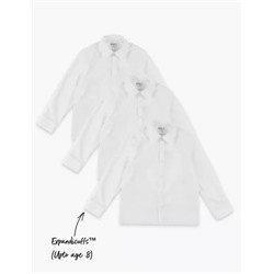3pk Boys' Plus Fit Easy Iron School Shirts (4-18 Yrs)