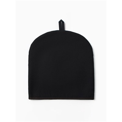 Грелка на чайник Этель Home collection black 28×28 см, 45% лён, 55% хлопок