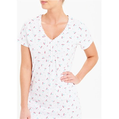 Floral Lace Trim Nightie
