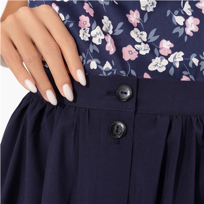 Комплект с юбкой с карманами, Молодая и привлекательная (2 в 1, индиго)