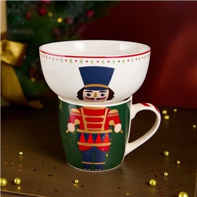 НАБОР ПОСУДЫ LEFARD "ЩЕЛКУНЧИК" 2 ПР. (КРУЖКА 360МЛ, САЛАТНИК 500МЛ)