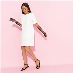 Платье прямого силуэта, Виртуальные будни (white)