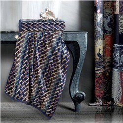 "Missoni-3002" Полотенце махровое 100х150см, плотность 375гр/м2, 100% хлопок, синий, Bolangde (Китай)