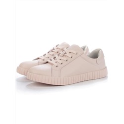 05-PDA175-3 BEIGE/PINK Кроссовки женские (натуральная кожа)