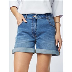 Шорты из эластичного денима