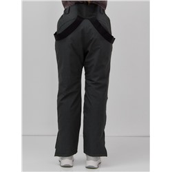 Полукомбинезон утепленный женский большого размера темно-серого цвета 666_1TC