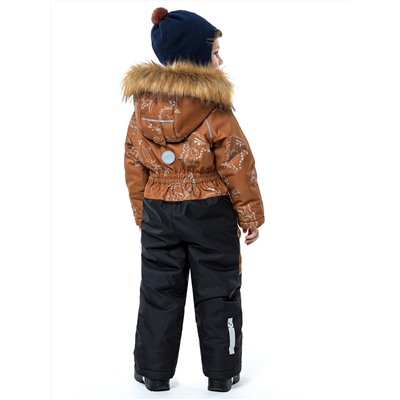 Комбинезон зимний для мальчика NIKASTYLE 8з0523 кэмел черный