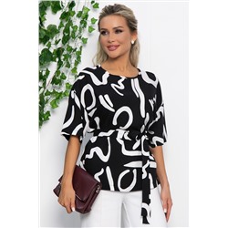 Блуза Аделаида (черная) Б13599-25М