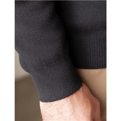 Джемпер двуслойной вязки из мягкой пряжи с хлопком