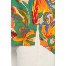 Блуза Маргоша (бежево-оранжевая) Б13154-16М