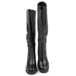 02-B6233-6051-3BM-1 BLACK Сапоги зимние женские (натуральная кожа, натуральный мех)