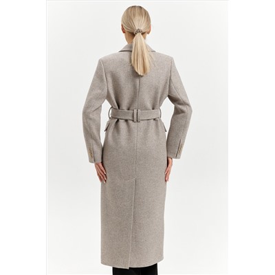 Пальто женское демисезонное 26326 (бежевый/диагональ)