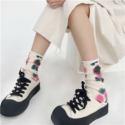 Trend brand Japanese sports knee socks for men and women, gradient, mid-length