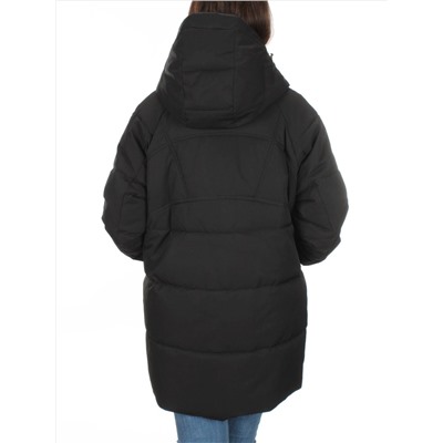 H23-680 BLACK Куртка зимняя облегченная женская (150 гр. холлофайбер)