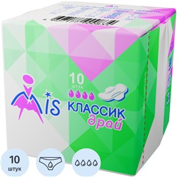 Mis прокладки гиг. Классик драй 10 шт. 💧💧💧💧