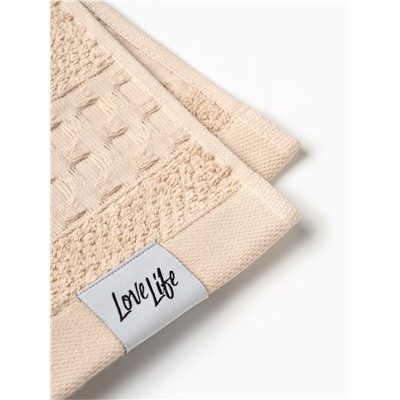 Полотенце махровое LoveLife «Регистан» 30×50 см, бежевое, 100% хлопок, 500 г/м²