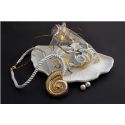 Колье  "Морская симфония" на шнурке + Подарок