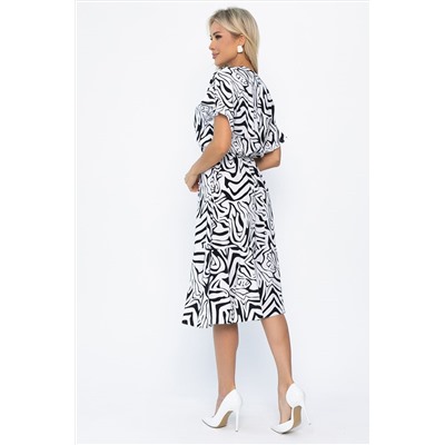 Платье Кристи (черно-белое) П13871-35М
