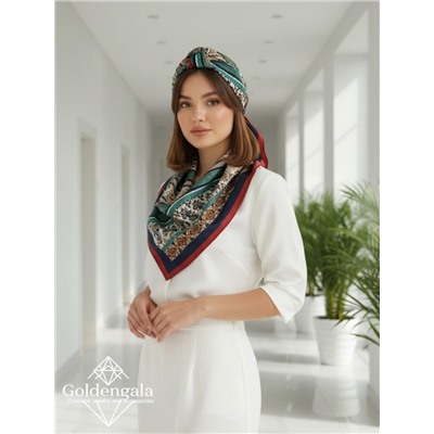 Косынка шелковая с принтом Арт 25183/011