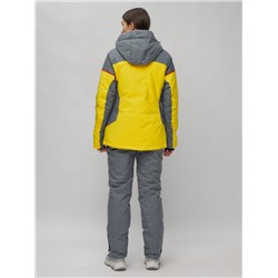 Горнолыжный костюм женский желтого цвета 02272-2J